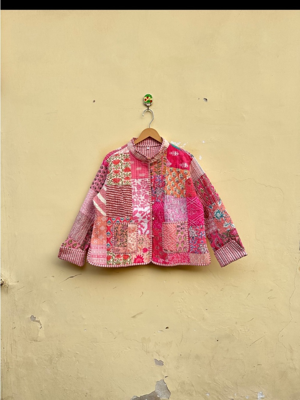 Patchwork Pink Kantha Jacket - Picture 5 of 5